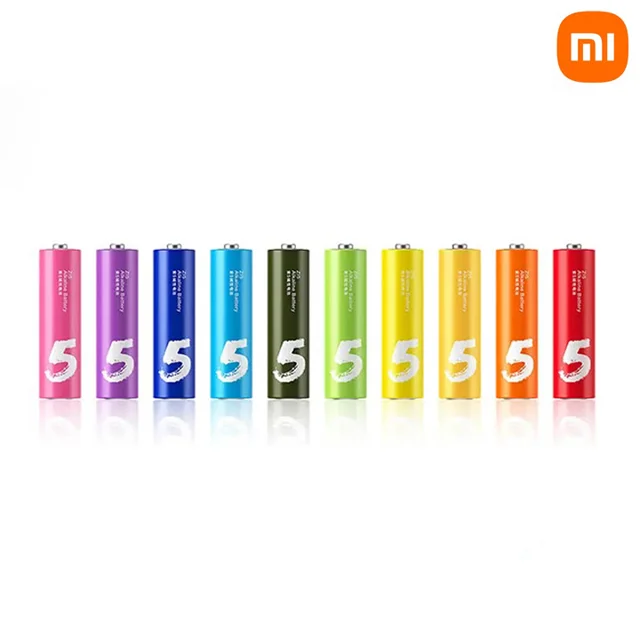باتری قلمی رنگی شیائومی AA RAINBOW بسته 10 عددی