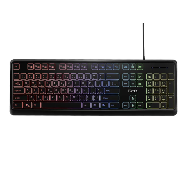 کیبورد باسیم تسکو مدل TK 8046،سوییچ ممبران، Full-size، نورپردازی RGB